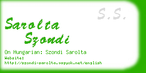 sarolta szondi business card